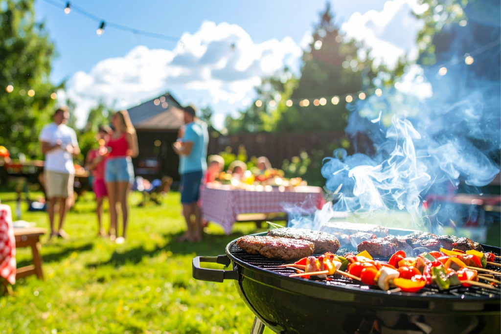 Summer grilling scene