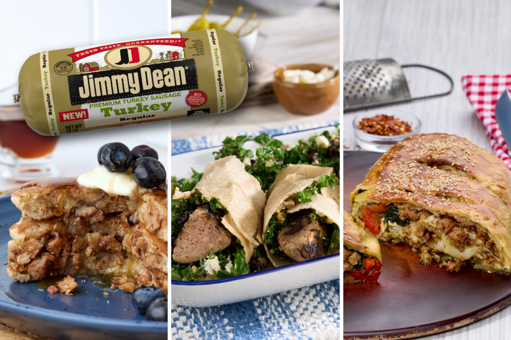 Plated meals using Jimmy Dean® Premium Turkey Sausage