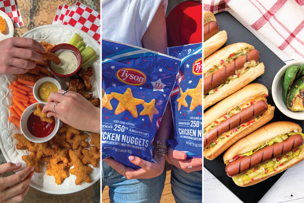 America 250 chicken nuggets and hot dogs